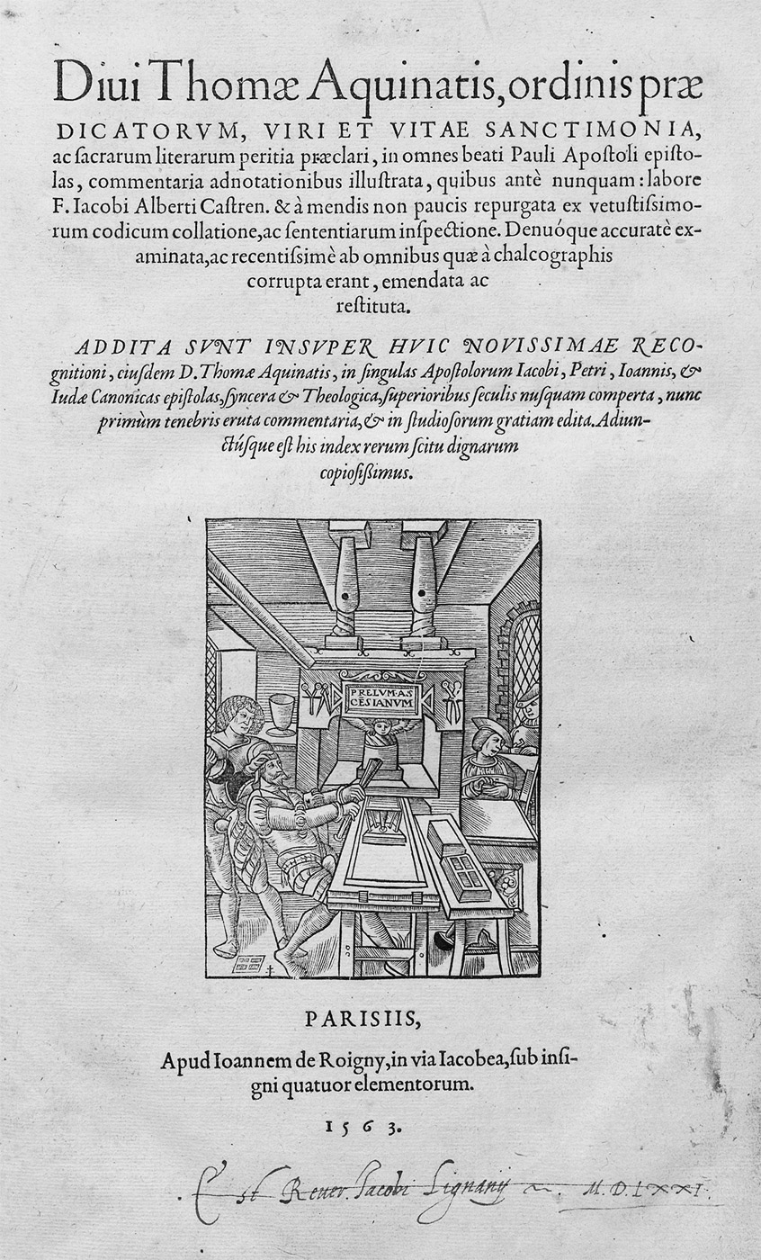 Lot 1200, Auction  115, Thomas von Aquin,  In omnes beati Pauli Apostoli epistolas, commentaria adnotationibus illustrata