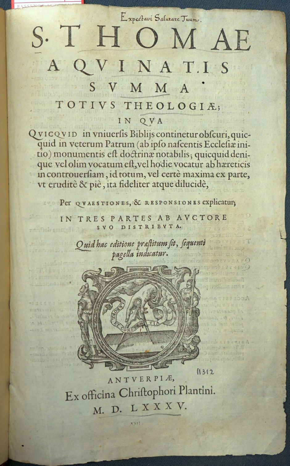Lot 1206, Auction  115, Thomas von Aquin, Summa totius theologiae