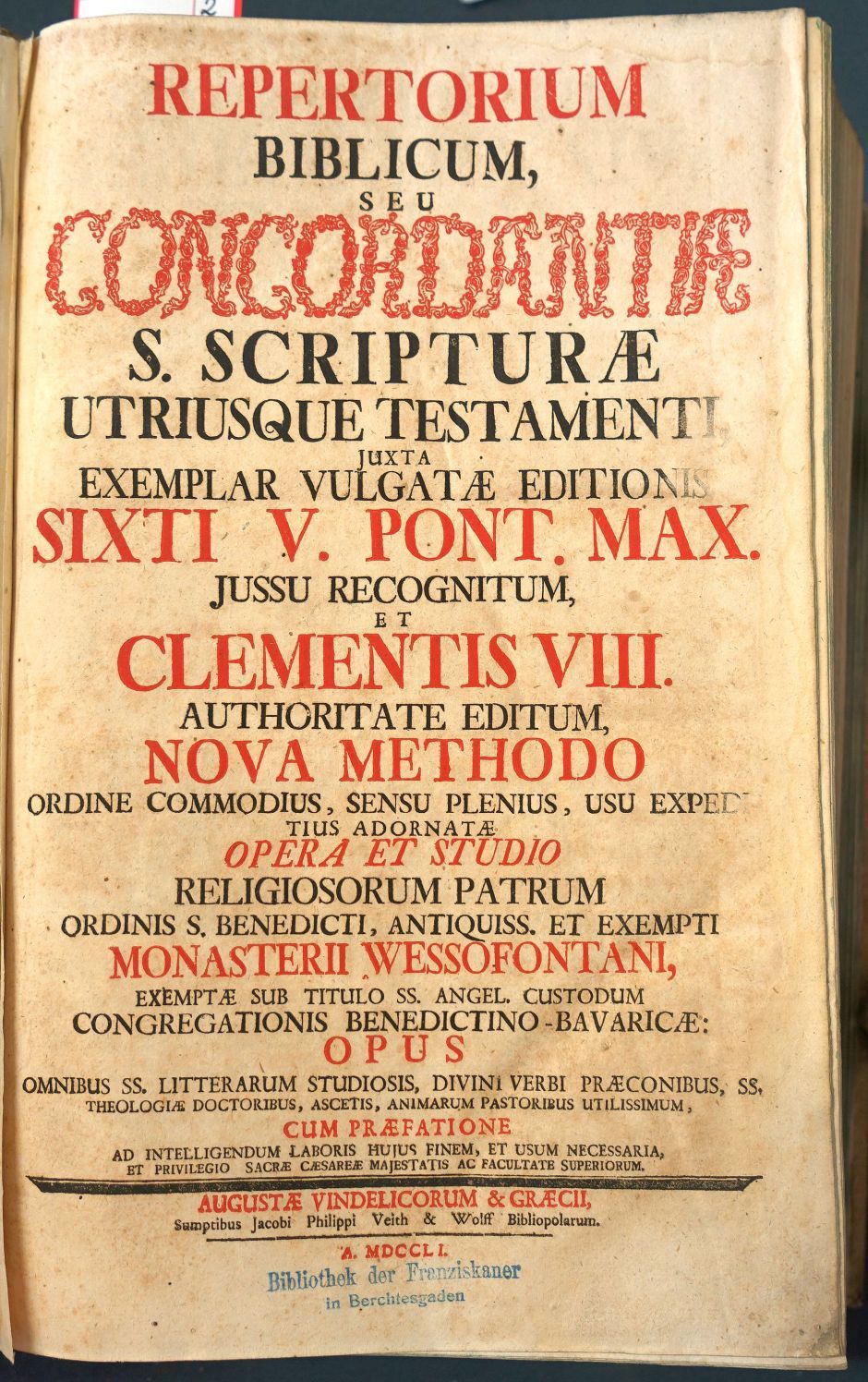 Lot 1242, Auction  115, Repertorium Biblicum, Repertorium Biblicum