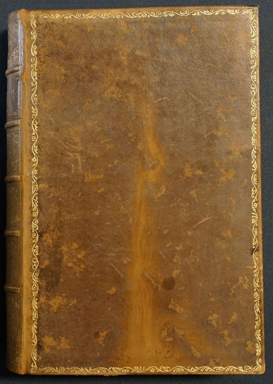 Lot 2031, Auction  115, Buchkasten, Non-Book in schönem reich goldgeprägtem marmorierten Kalbslederband