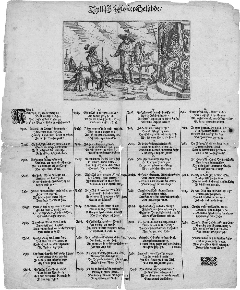 Lot 2186, Auction  115, Tyllisch Kloster Gelübde, Typographischer Einblattdruck mit Kupferstich