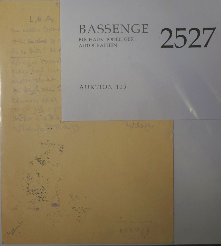 Lot 2527, Auction  115, Klages, Ludwig, Postkarte 1926