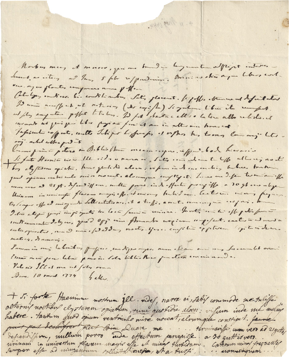 Lot 2534, Auction  115, Haller, Albrecht von, Brief 1774