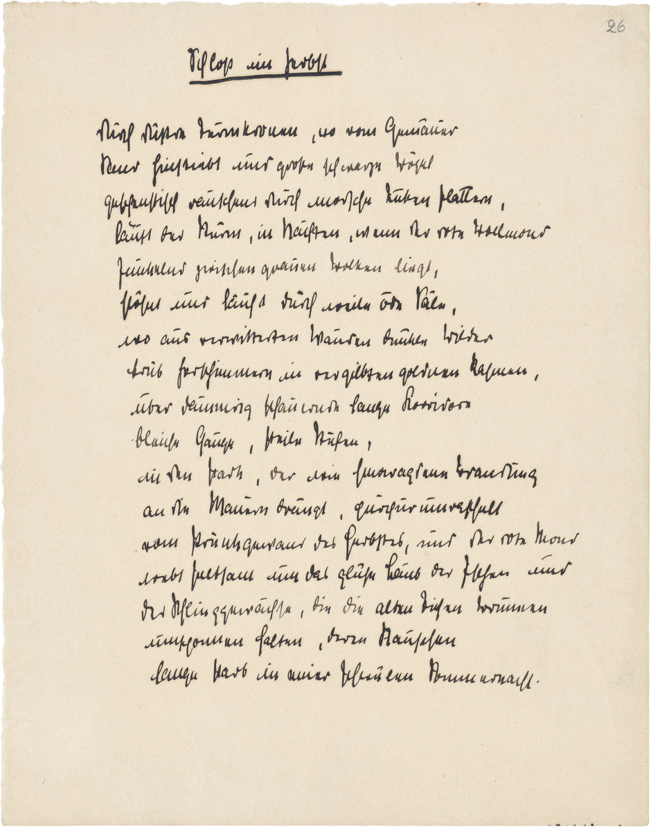 Lot 2574, Auction  115, Stadler, Ernst, Signiertes Manuskript mit 24 Gedichten
