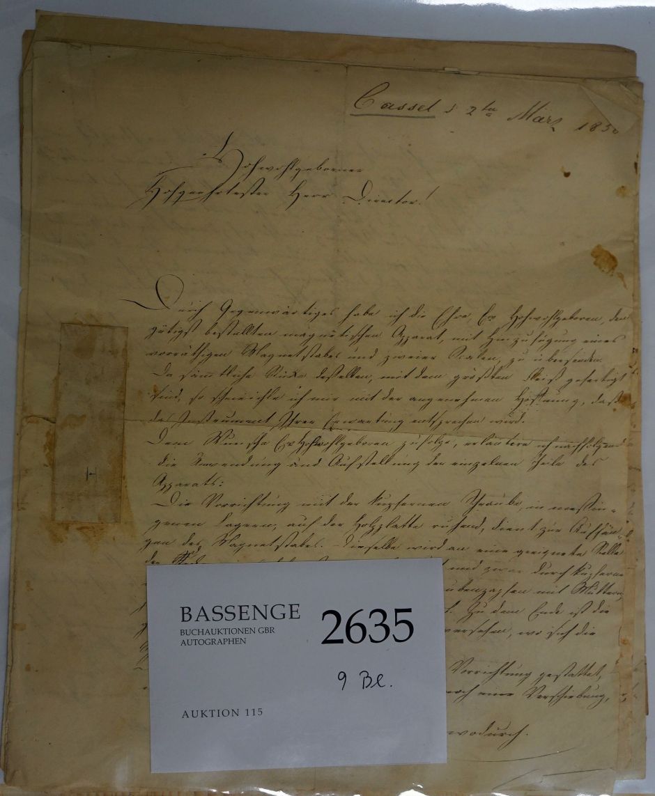 Lot 2635, Auction  115, Breithaupt, F. W. & Sohn, 8 Briefe