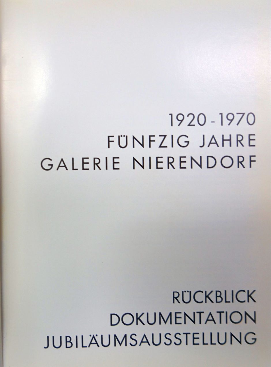 Lot 3110, Auction  115, Galerie Nierendorf, 1920 - 1970. Fünfzig Jahre Galerie Nierendorf