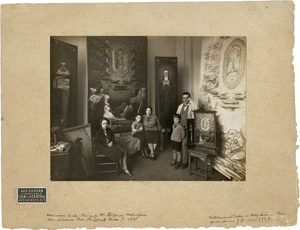 Lot 4322, Auction  115, Sander, August, Portrait of the artist Robert Seuffert and his family in his studio in Cologne