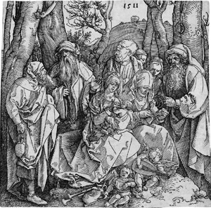 Lot 5072, Auction  115, Dürer, Albrecht, Die heilige Sippe mit zwei musizierenden Engeln