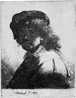 Lot 5168, Auction  115, Rembrandt Harmensz. van Rijn, Selbstbildnis mit Schärpe um den Hals