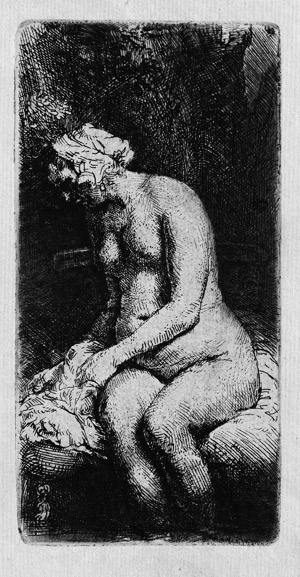 Lot 5184, Auction  115, Rembrandt Harmensz. van Rijn, Sitzende Frau mit den Füßen im Wasser