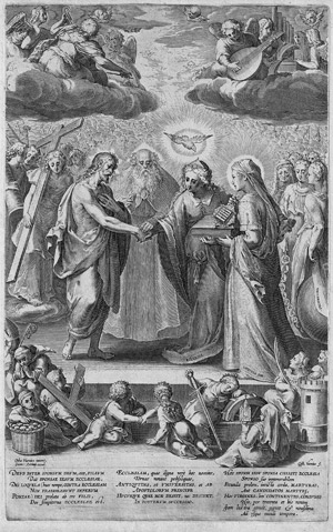 Lot 5221, Auction  115, Veen, Gijsbert van, Allegorie auf die Vermählung Christi mit der Kirche
