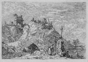 Lot 5248, Auction  115, Canaletto, Die Landschaft mit dem betenden Pilger