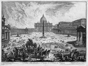 Lot 5302, Auction  115, Piranesi, Giovanni Battista, Veduta della Basilica e Piazza di San Pietro in Vaticano