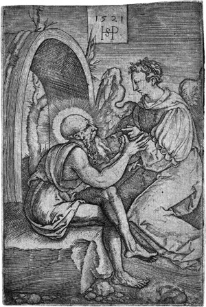 Lot 5447, Auction  115, Beham, Hans Sebald, Der hl. Hieronymus mit dem Engel