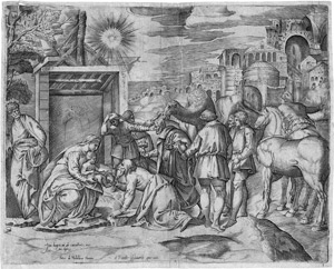 Lot 5476, Auction  115, Cavalieri, Giovanni Battista de, Die Anbetung der Könige