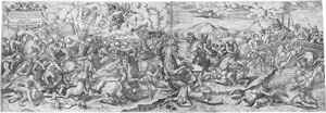 Lot 5477, Auction  115, Cavalieri, Giovanni Battista de, Die Schlacht an der Milvischen Brücke