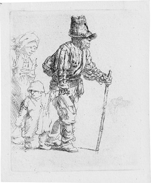 Lot 5639, Auction  115, Rembrandt Harmensz. van Rijn, Der Bauer mit Weib und Kind auf der Reise