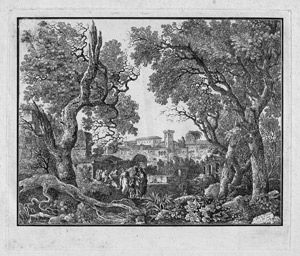 Lot 5669, Auction  115, Thomon, Thomas de, Landschaft mit Blick auf Bauwerke Roms