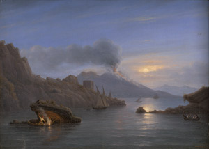 Lot 6032, Auction  115, Brücke, Wilhelm, Pesca alla lampara: Nächtlicher Tintenfischfang vor dem ausbrechenden Vesuv