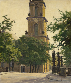 Lot 6148, Auction  115, Lehmann-Brauns, Paul, Sommerliche Ansicht der Garnisonkirche  in Potsdam