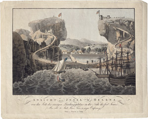 Lot 6207, Auction  115, Wien, um 1830. Ansicht der Insel St. Helena 