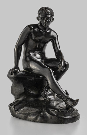 Lot 6259, Auction  115, Italienisch, 19. Jh. Merkur, auf einem Fels sitzend