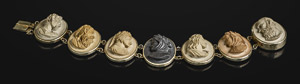 Lot 6262, Auction  115, Lava-Armband, Lava-Armband mit Gemmen italienischer Künstler