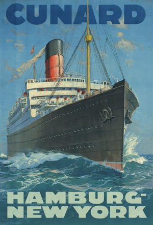 Lot 6356, Auction  115, Bohrdt, Hans, Cunard, Hamburg-New York