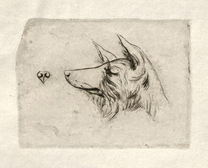 Lot 6359, Auction  115, Meryon, Charles, Tête de chien de la nouvelle hollande (Bildnis eines Schiffshundes)