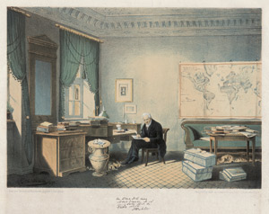 Lot 6367, Auction  115, Hildebrandt, Eduard - nach, Alexander von Humboldt in seinem Arbeitszimmer