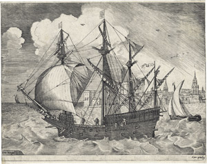 Lot 6388, Auction  115, Bruegel d. Ä., Pieter - nach, Bewaffneter Viermaster sticht in See