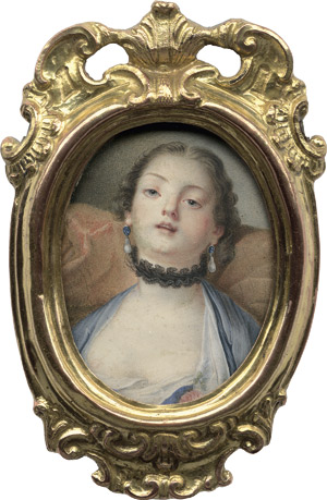Lot 6500, Auction  115, Rotari, Pietro - nach, Bildnis eines lasziven Mädchens, auf Kissen liegend, mit schwarzer Halskrause