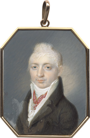Lot 6502, Auction  115, Russisch, um 1800/1805. Bildnis eines Mannes mit St. Annenorden am rotem Band um den Hals 