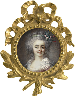 Lot 6517, Auction  115, Dubourg, Augustin, Bildnis einer jungen Frau in altrosa Kleid, in der gepuderten Frisur ein Sträußchen