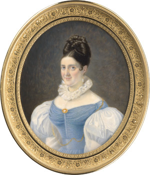 Lot 6551, Auction  115, Roze, J., Bildnis einer verschmitzt lächelnden Frau in hellblauem Kleid