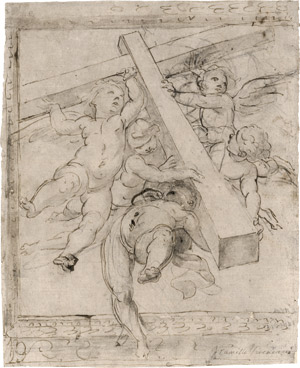 Lot 6633, Auction  115, Procaccini, Camillo - zugeschrieben, Fünf Putti tragen das Kreuz Christi