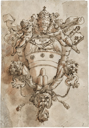 Lot 6664, Auction  115, Gandolfi, Gaetano, Das Wappen von Papst Clemens XIV.