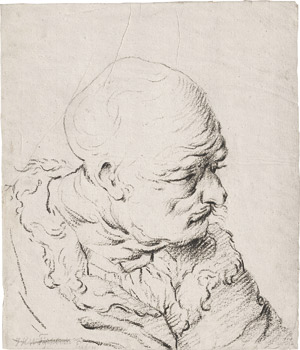 Lot 6690, Auction  115, Tischbein, Johann Heinrich Wilhelm, Portrait eines älteren Mannes im Pelz verbrämten Mantel