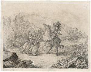 Lot 6732, Auction  115, Schnorr von Carolsfeld, Julius, Duell zwischen zwei Rittern zu Pferd