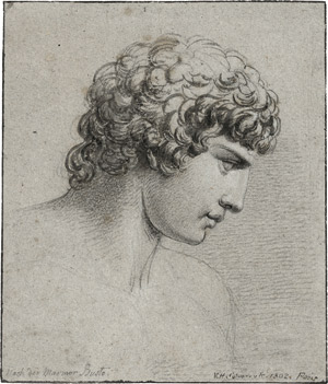 Lot 6733, Auction  115, Schnorr von Carolsfeld, Veit Hanns, Die Büste eines jungen Mannes, genannt Antinous Ecouen, in Paris