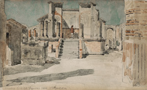 Lot 6772, Auction  115, Hansen, Joseph Theodor, Ansicht des Tempio di Iside in Pompeji