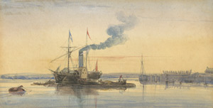 Lot 6798, Auction  115, Hurdle, E. H., "Zephyr Steamer off Topsham on the Exe"