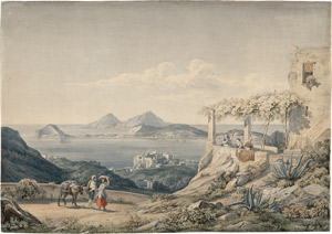 Lot 6814, Auction  115, Deutsch, um 1860. Blick auf den Golf von Pozzuoli