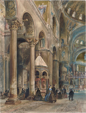 Lot 6838, Auction  115, Alt, Rudolf von, Blick in das Innere des Domes von San Marco in Venedig