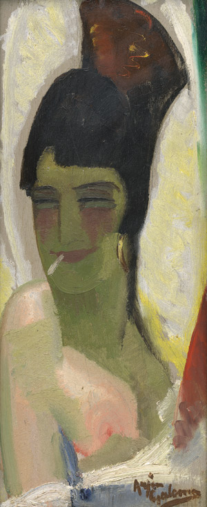 Lot 7086, Auction  115, Galema, Arjen, Porträt einer rauchenden Dame mit Mantilla