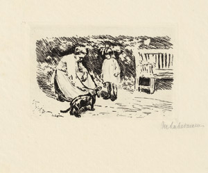 Lot 7246, Auction  115, Liebermann, Max, Gartenszene (Wärterin mit Kind und Hund)