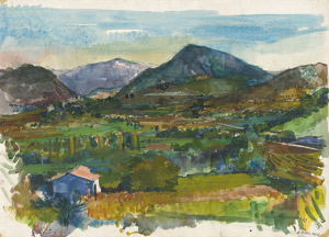 Lot 7302, Auction  115, Müller-Linow, Bruno, Landschaft bei Sablet, Département Vaucluse