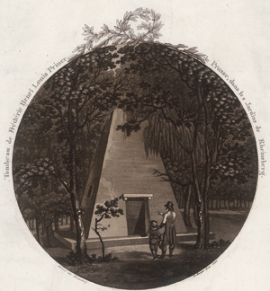 Lot 234, Auction  116, Tombeau de Frédéric Henri Louis Prince de Prusse, dans les jardins de Rheinsberg