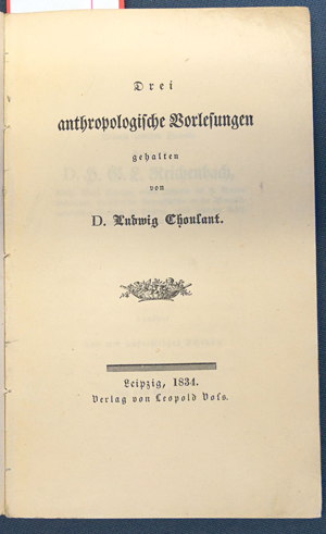 Lot 313, Auction  116, Choulant, Ludwig, Drei anthropologische Vorlesungen