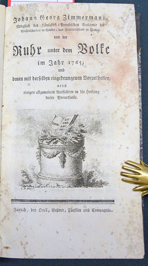 Lot 369, Auction  116, Zimmermann, Johann Georg, Von der Ruhr unter dem Volke im Jahr 1765